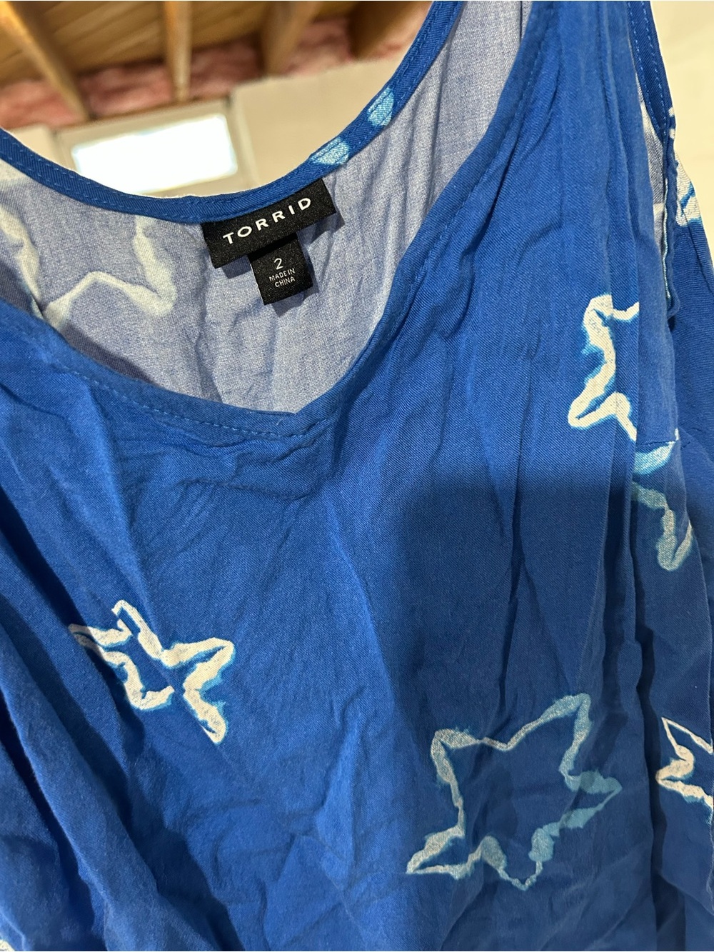 torrid Blue Star-Print Spaghetti Strap Camisole - Picture 3 of 3